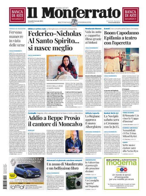 Il Monferrato - Edizione 1 del 05/01/2024